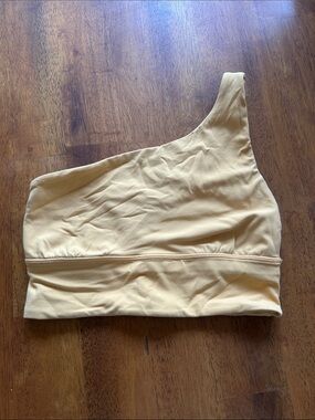 lululemon athletica One-Shoulder Sports Bra in Yellow/orange